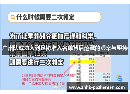 广州队成功入列足协准入名单背后蕴藏的艰辛与坚持 广州队成功入列足协准入名单背后蕴藏的艰辛与坚持